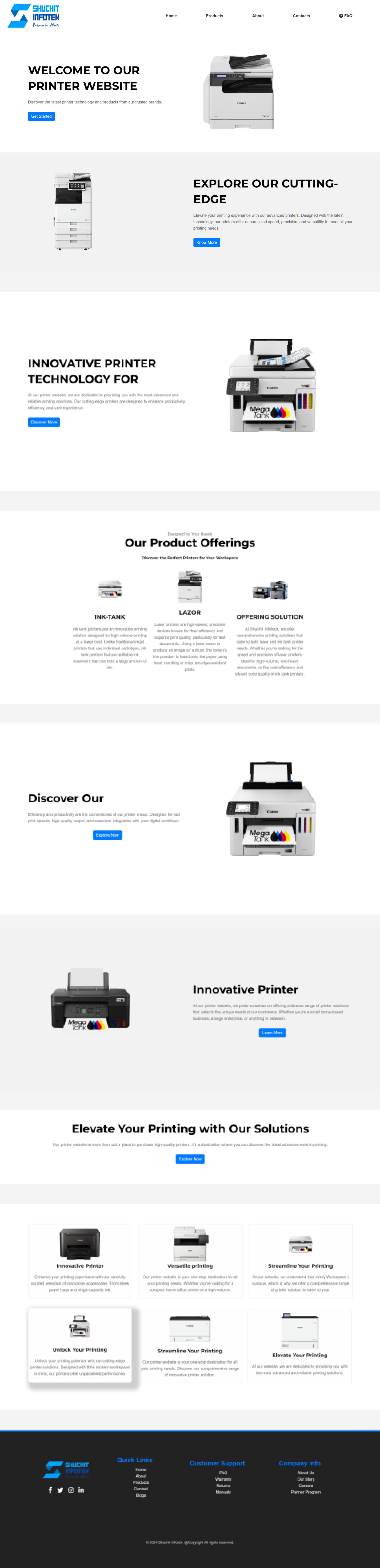 Hardware corporate website design showcase
